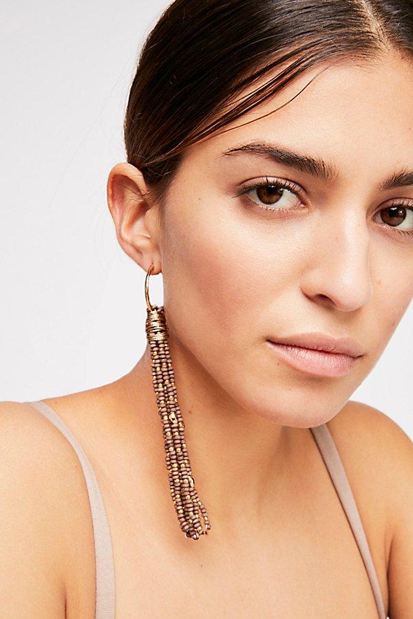 Ibiza Beaded Hoop Earrings By Free People